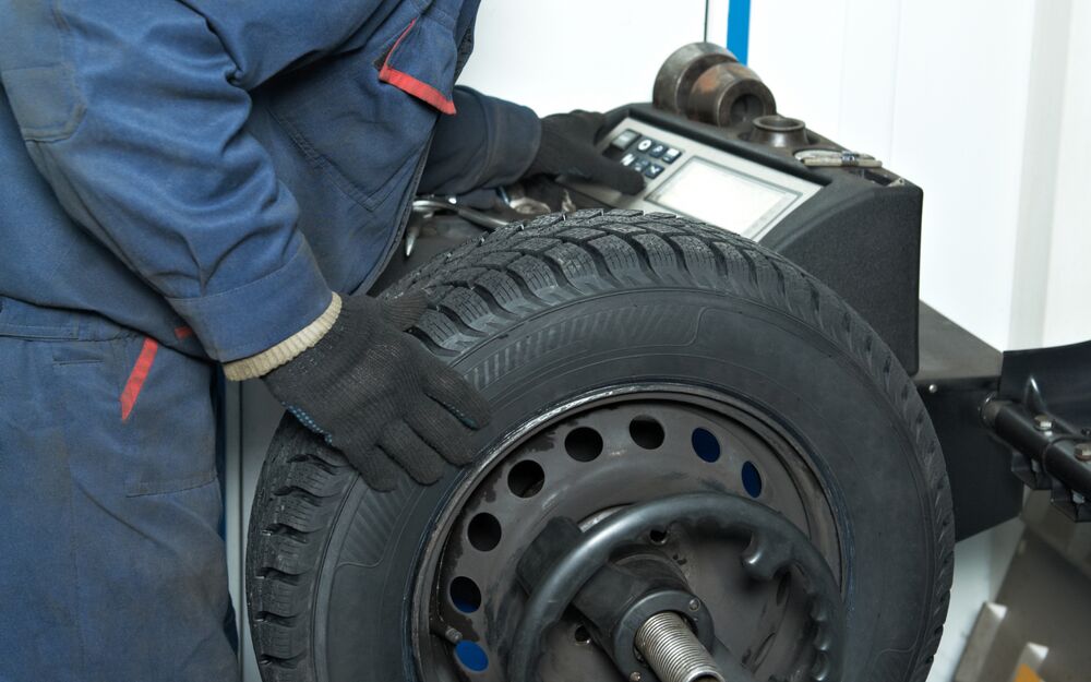 Wheel on a balancing machine